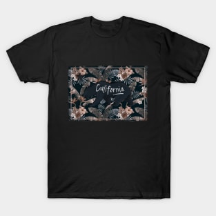 California bear floral T-Shirt